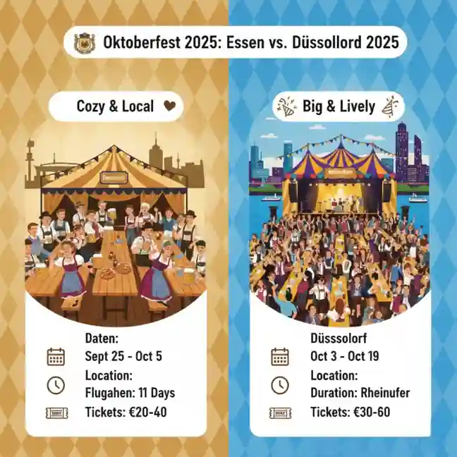 Essen Oktoberfest 2025 – Termine, Tickets & Musik erleben 7 Essen Oktoberfest vs. Düsseldorf Oktoberfest