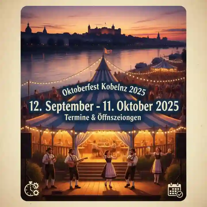 Oktoberfest Koblenz 2025 – Programm, Musik & Wiesn-Stimmung 3 Termine und Öffnungszeiten des Oktoberfest Koblenz