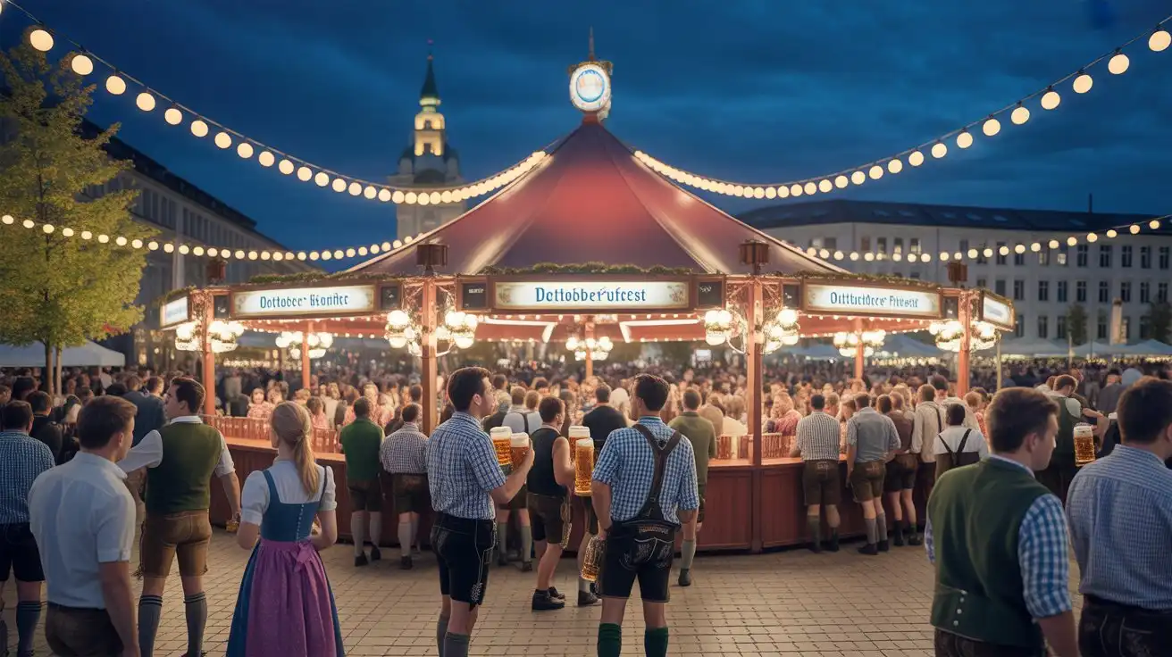 Oktoberfest Karlsruhe 2025 – Messplatz, Musik & Tickets 1 Oktoberfest Karlsruhe 2025 Festzelt auf dem Messplatz mit Dirndl, Lederhosen und Bierkrügen