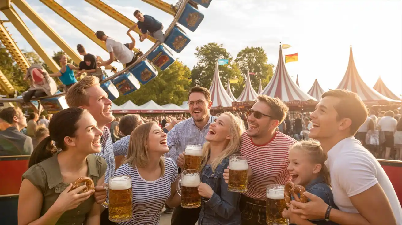 Teufelsrad Oktoberfest 2025 – Kultklassiker in München 6 „Zuschauer lachen und jubeln beim Teufelsrad Oktoberfest – Devil’s Wheel Unterhaltung für das Publikum“