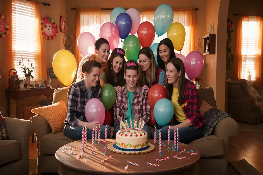 a cozy and vibrant 13th birthday party
