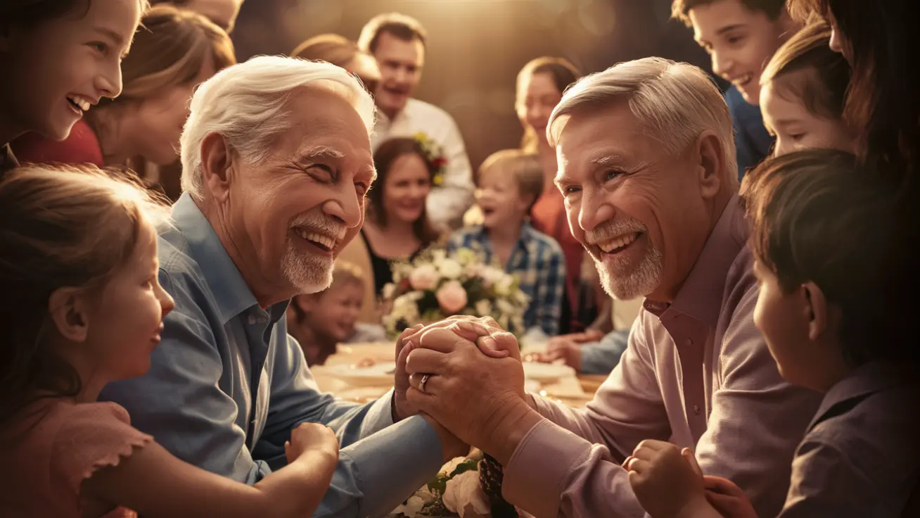 Diamantene Hochzeit – Bedeutung, Sprüche & Ideen für das 60. Ehejubiläum 2 Paar feiert Diamantene Hochzeit – 60. Hochzeitstag mit Kindern und Enkeln in familiärer Atmosphäre