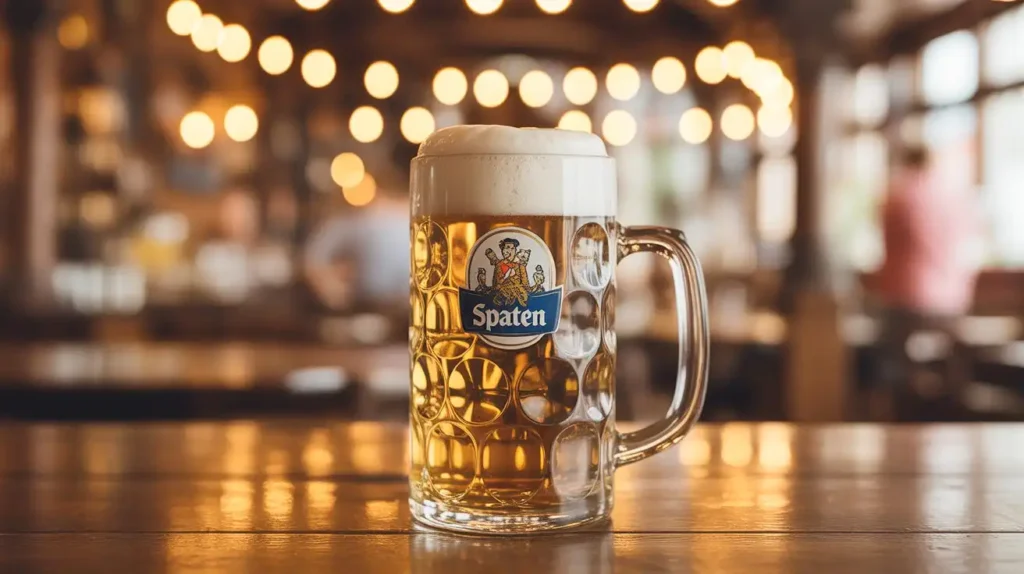 Ochsenbraterei: Ein Stück bayerische Tradition auf dem Oktoberfest 3 Spaten Festzelt Oktoberfest Maß Bier mit Schaum